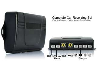Complete Car Reversing Set   Rearview Camera, 4 Parking Sensors 