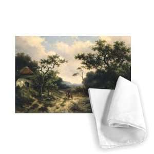  Country Landscape, 19th century by Barend   Tea Towel 