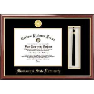   Medallion   Tassel Box   Mahogany   Diploma Frame