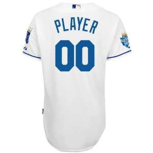  Customized Authentic KC Royals Home White Cool Base Jersey 