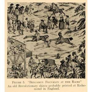  1920 Print Benjamin Franklin Races Richemond England 