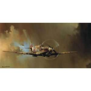  Barry Clark 36W by 18H  Spitfire CANVAS Edge #4 1 1/4 