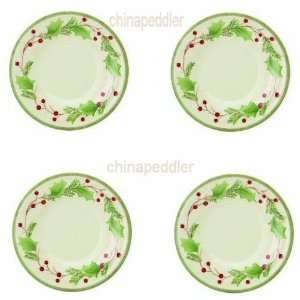 LENOX Holiday Gatherings DESSERT PLATES SET OF 4 NEW IN 