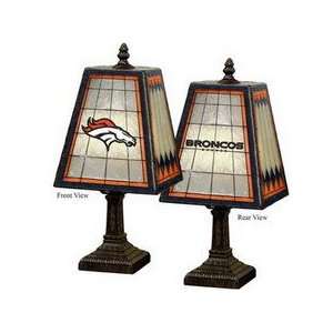  Denver Broncos Glass Table 14 Lamp