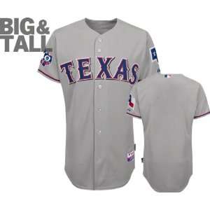 Texas Rangers Majestic Big & Tall Road Grey Authentic Cool Baseâ 