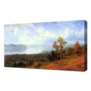  View of the Hudson River Vally by Bierstadt   Framed 