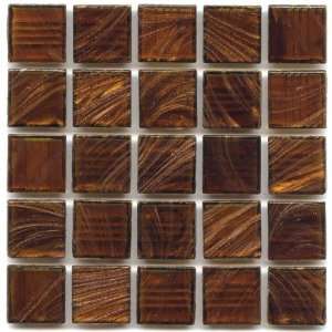   12 Inch Kitchen & Bathroom Backsplash Brown Glass Tile (10 Sq. Ft