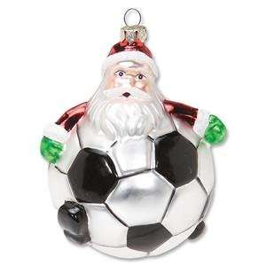 Santa Soccer Ball Ornament