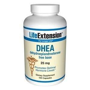 DHEA (dehydroepiandrosterone, Free Base), 25 mg 100 capsules