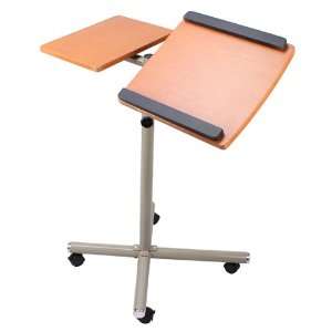  Laptop Notebook Rolling Table Stand   Mahogany 27.6 31.5 