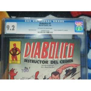  Daredevil 7 Diabolico CGC 9.2 Wally wood cover Rare Mexico 