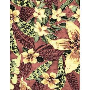 Tropical Flowers Series 6122 Hibiscus Vinyl Tablecloth 54 X 75 Roll