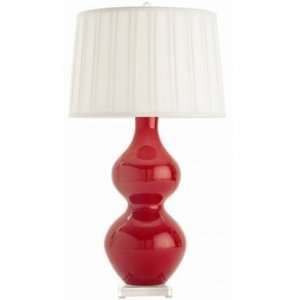  Helen Red Crackle Ceramic/Acrlyic Lamp