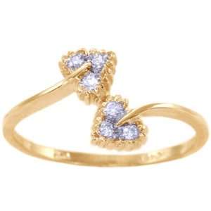   14K Yellow Gold Diamond Promise Ring Diamond, size6 diViene Jewelry