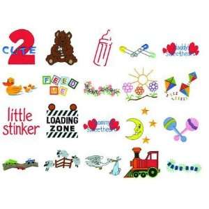  Great Notions Embroidery Machine Designs CD BABY BIBS 