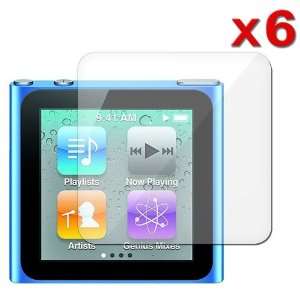  6 Pack Reusable Screen Protector for Apple iPod Nano 6th 