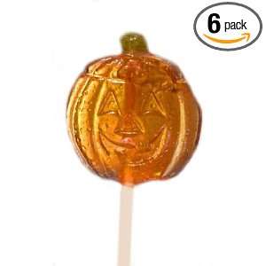 Indie Candy Jack O Lantern Lollipop, Orange Flavor, 2 Ounce (Pack of 6 