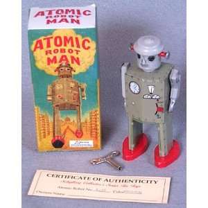  Vintage Atomic Robot Man Tin Windup Toy Toys & Games