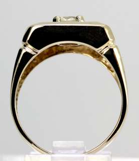 CLASS FLASH MENS .90CT SOLITAIRE FANCY DIAMOND 14K YELLOW GOLD RING $ 