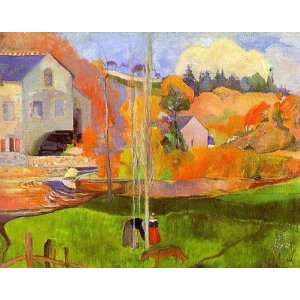  Oil Painting Breton Landscape Paul Gauguin Hand Painted 