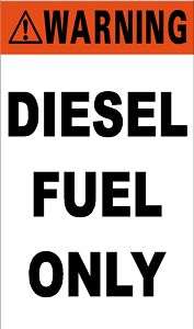 Diesel Fuel Only decal sticker  