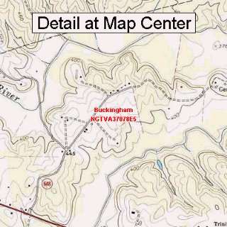USGS Topographic Quadrangle Map   Buckingham, Virginia (Folded 