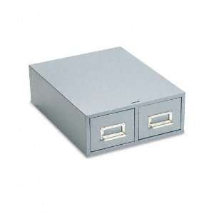  Buddy Products Steel Double Drawer Card Cabinet Holds 3000 