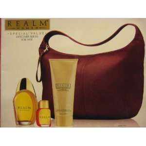 Realm for Women Set 4 Pcs ( 1.7 Oz Eau De Toilette Spray Bottle + 0.25 