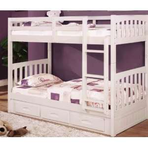  White Mission Bunk Bed Twin/Twin