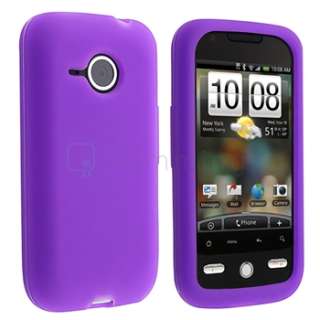FOR HTC DROID ERIS BLACK+PINK+PURPLE SILICONE SKIN CASE COVER+GUARD 