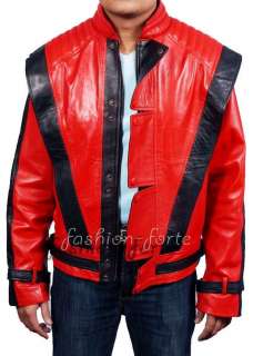 michael jackson thriller red leather jacket *XS   5XL**Sale* In Faux 