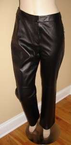 NWT JONES NEW YORK COLLECTION Black 100% Genuine Leather Pants size 8