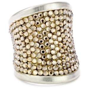   Hamro Atelier Lulu Crystal Golden Shadow Pave Ring, Size 7 Jewelry