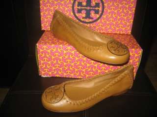 Tory Burch GABI Whipstitched Ballet Flat Shoes TAN 5 US  