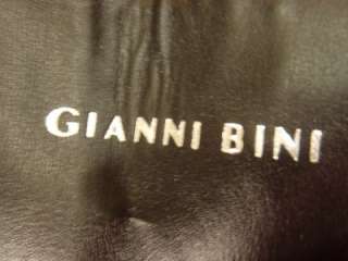 Gianni Bini boots sturdy heavy black leather boot straps 3.5heels 
