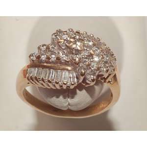  Diamond and 14k Yellow Gold Engagement Ladies Ring B/new Jewelry