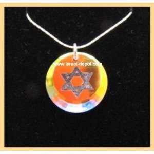   Crystal Necklace Magen David Star Jewish Hebrew 