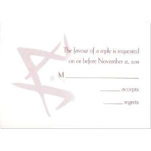  Burgundy Jewish Symbol Response Cards