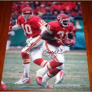 TRENT GREEN & PRIEST HOLMES signed KC CHIEFS 16x20  Sports 