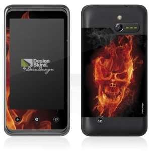  Design Skins for HTC 7 Pro   Burning Skull Design Folie 