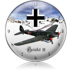  Heinkel III Aviation Clock   Victory Vintage Signs