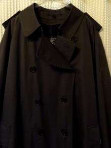 Mens Burberry Nova Check Lined Double Breasted Rain Trench Coat w 