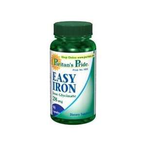  Easy Iron (Iron Glycinate) 28 mg 90 Capsules Health 