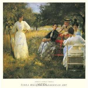   In The Orchard, 1891 by Edmund Charles Tarbell 27x29