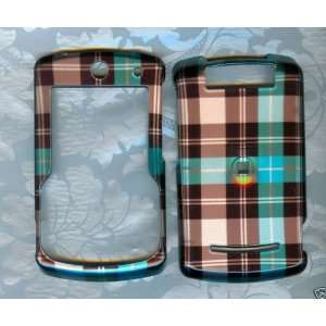  PLAID MOTOROLA Q GLOBAL Q9H SNAP ON FACEPLATE COVER Cell 