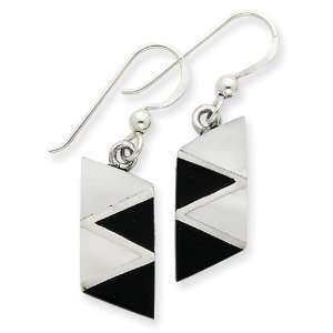   Silver Onyx And Mother of Pearl Earrings West Coast Jewelry Jewelry