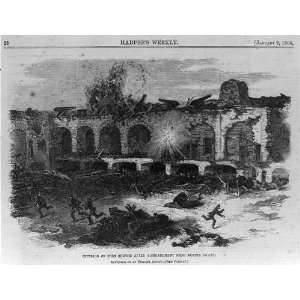   Fort Sumter after bombardment from Morris Island, 1863