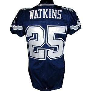 Patrick Watkins #25 Cowboys Game Issued Navy Jersey 