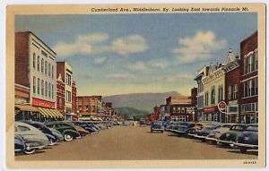 MIDDLESBORO KY 1950s CARS 1940s Cars Main Street Stores  