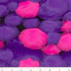  58 Wide Bubble Fur Hot Pink/Purple Fabric By The Yard 
